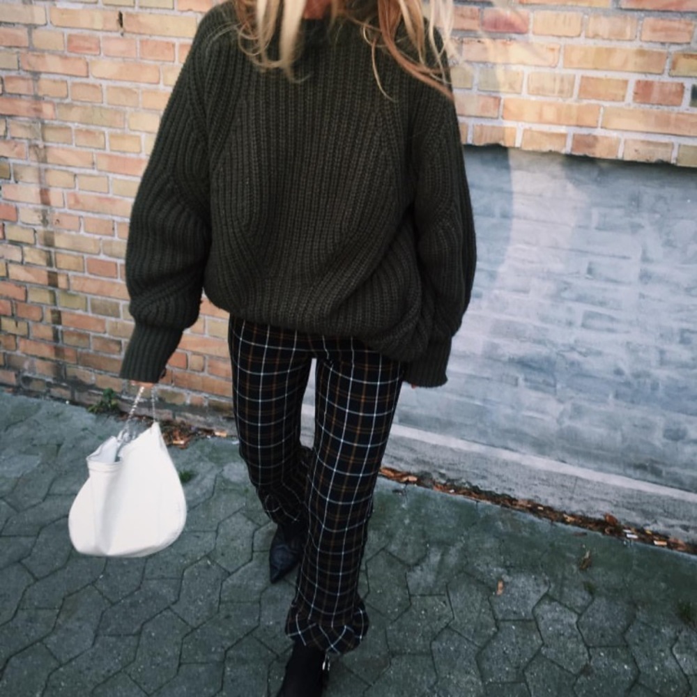 Zara Plaid Frill Pants